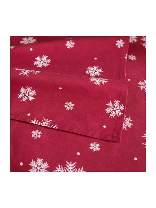 Nima Christmas Tablecloth Square Fabric Red L85xW85cm 1pcs