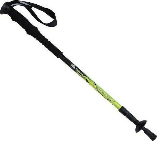 AlpinPro Pair of Telescopic Aluminum Trekking Poles with 3 Sections Thermolite Green 235gr