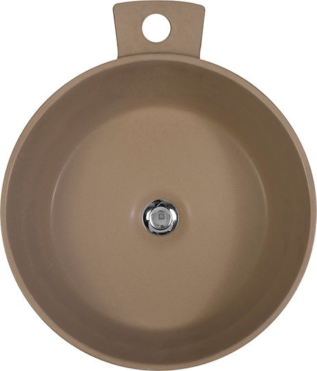 Adamidis Cupa 40M Надеждна мивка Порцелан 40x47x16.8см Tabacco
