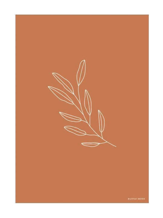 Little Dutch Παιδική Αφίσα Wild Flowers Rust Διπλής Όψης 42x30εκ.