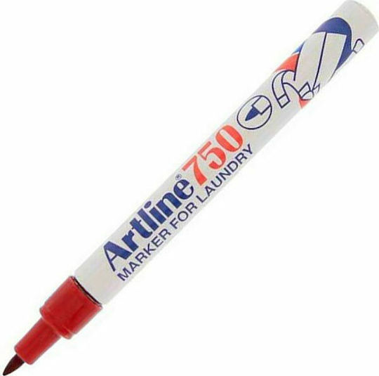 Artline 750 Marker Wash-resistant Red for Fabric Υφάσματος/Πλυντηρίου 0.7mm