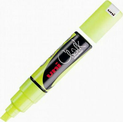 Uni-Ball Chalk Marker PWE-8K Marker Yellow Blackboard Liquid Chalk for Glass Φωσφοριζέ 8.0mm