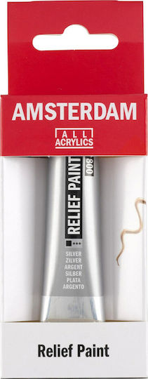 Royal Talens Relief Paint Decorfin Πάστα Χειροτεχνίας Ασημί Περιγράμματος για Ξύλο, Πορσελάνη και Γυαλί Νο800 20ml