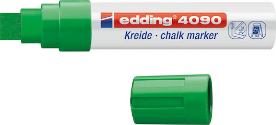 Edding Chalk Marker 4090 Μαρκαδόρος Πράσινος Μαυροπίνακα Υγρής Κιμωλίας για Γυαλί Τετράγωνη Μύτη