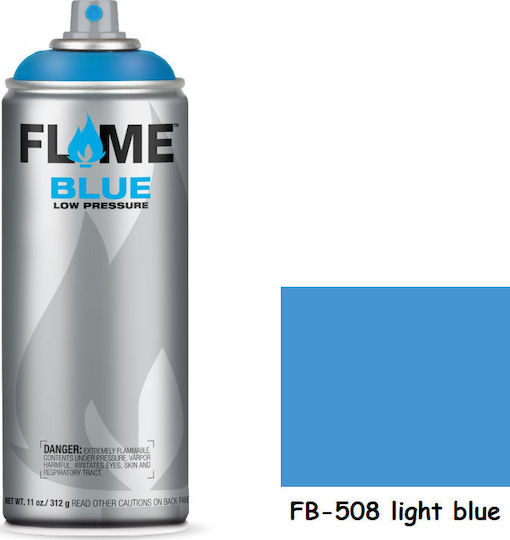 Flame Paint Spray Paint FB Acrylic with Matt Effect Light Blue 400ml
