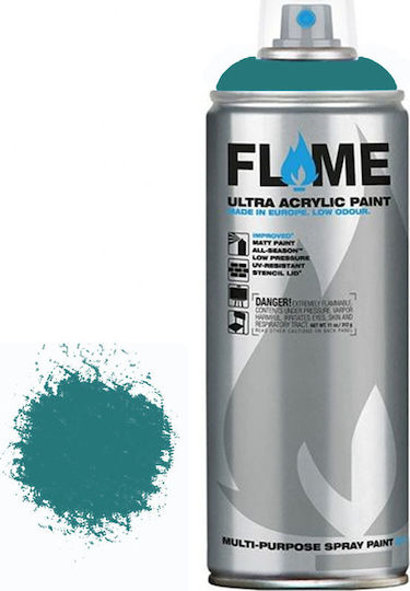 Flame Paint Σπρέι Βαφής Ακρυλικό με Ματ Εφέ Ocean Blue 400ml