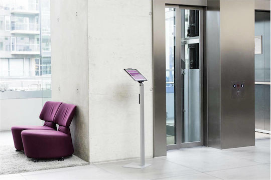 Durable Floor Βάση Tablet Δαπέδου έως 13" σε Ασημί χρώμα