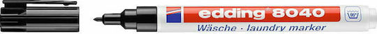 Edding Textile Marker 8040 Marker Wash-resistant Black for Fabric Στρογγυλή Μύτη