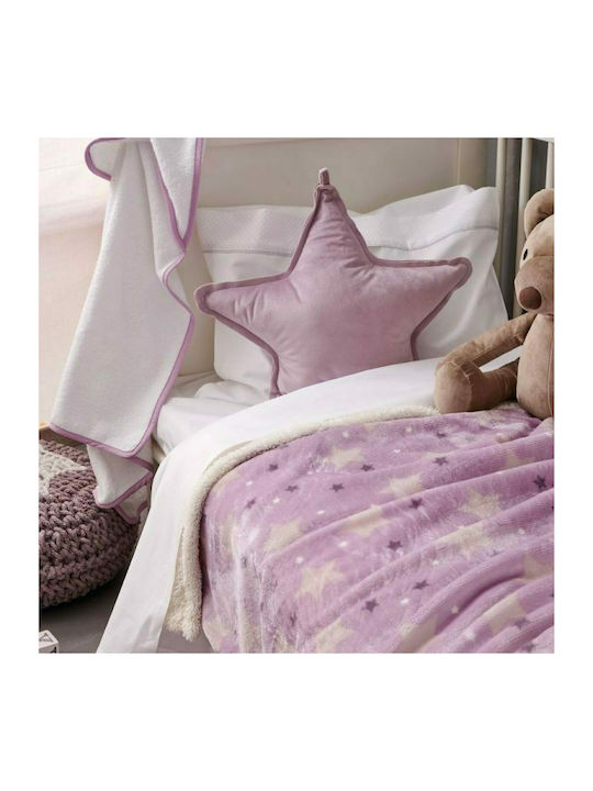 Palamaiki Blanket Nursery Swaddling Blankets Sky Girl Fleece Purple 80x90cm