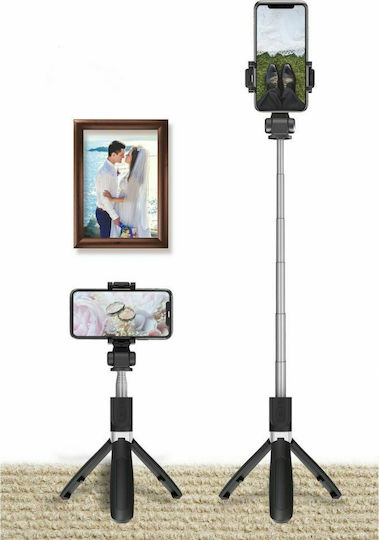 Tech-Protect L01S Selfie Stick Τρίποδο Κινητού Bluetooth Μαύρο