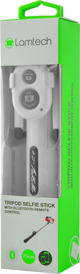 Lamtech Tripod Selfie Stick Bluetooth White