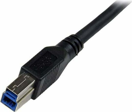 StarTech USB 3.0 Kabel USB-A-Stecker - USB-B-Stecker Schwarz 1m USB3SAB1MRA