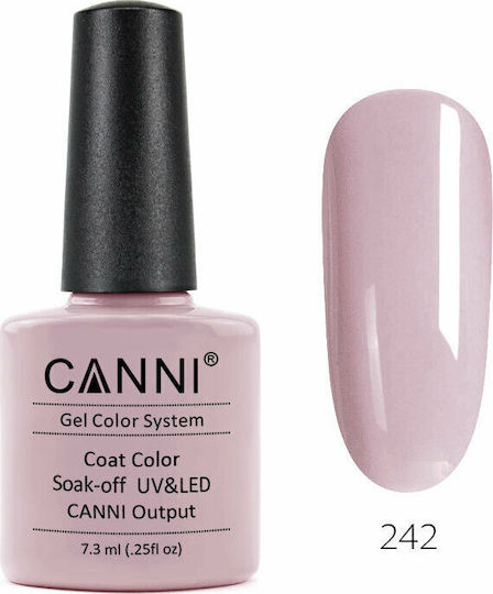 Canni Classic Ημιμόνιμο Βερνίκι Νυχιών 242 Pale Pinkish Gray 7.3ml