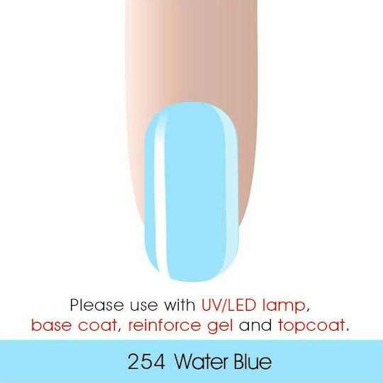 Canni Classic Semi-Permanent Nail Polish 254 Water Blue 7.3ml 1pcs