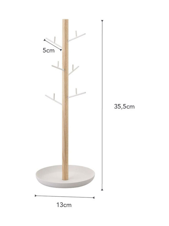 Yamazaki Stand de Bijuterii de Lemn 13x13x35.5cm