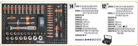 Beta Easy 2400S O7/E-M Werkzeug-Wagen mit 309 Werkzeugen