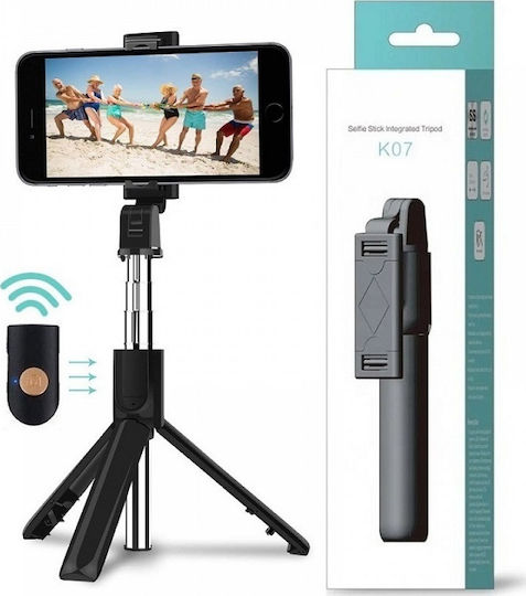 Suoer K07 Selfie Stick Cell Phone Tripod Bluetooth Black