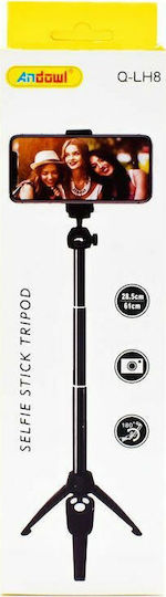 Andowl Selfie Stick Cell Phone Tripod Bluetooth Black