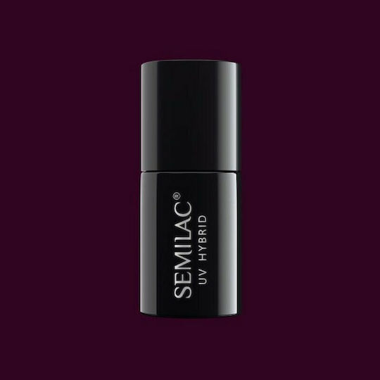 Semilac Classic Semi-Permanent Nail Polish Dark Purple Wine 099 7ml