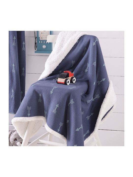 Rythmos Blanket Nursery Swaddling Blankets Tipi Cotton Navy Blue 80x100cm