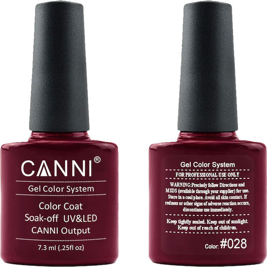 Canni Classic Ημιμόνιμο Βερνίκι Νυχιών 028 Rouge Red 7.3ml