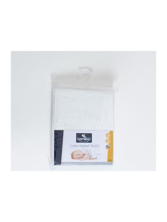 Lorelli Blanket Nursery Swaddling Blankets Classic Cotton White 75x100cm