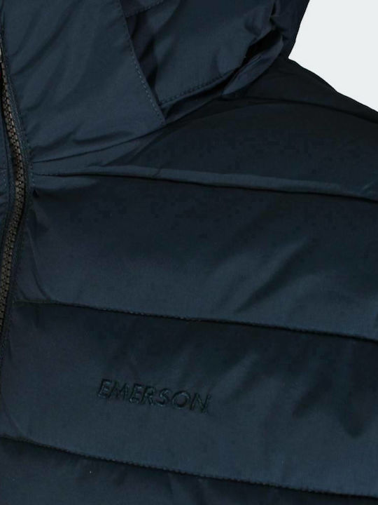 Emerson 192.EM10.131 Men's Winter Puffer Jacket Navy Blue