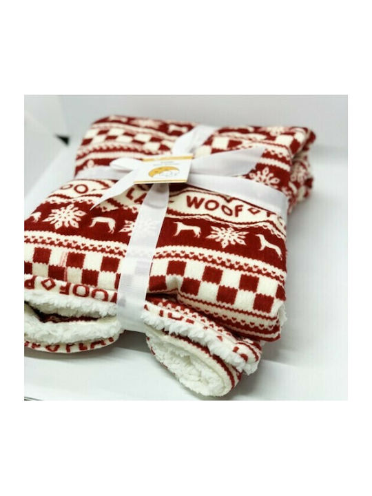 Cangaroo Blanket Nursery Swaddling Blankets Snowflake Fleece Red 75x105cm 108064