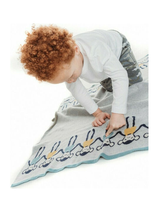 Bizzi Growin Blanket Nursery Swaddling Blankets Cheeky Monkey Cotton Gray 70x90cm