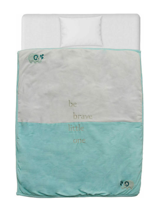 Bebe Stars Blanket Nursery Swaddling Blankets Elephant Velvet Turquoise 90x105cm