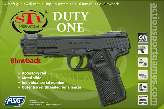 Asg Аеропистолет CO2 STI Duty One Откат 6мм