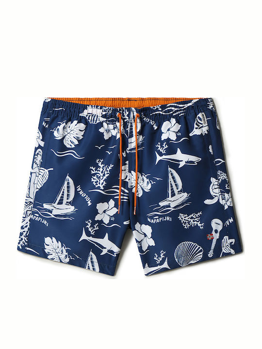 Vail Men's Swimwear Shorts Navy Blue with Patterns