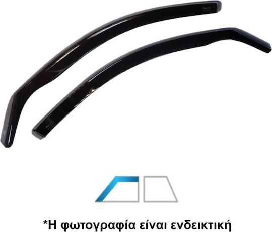 Heko Set of Windbreakers Front Car Dark Fime for Toyota Highlander IV XU70 5D 2019 2pcs