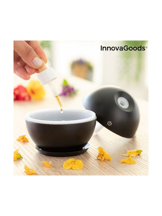 InnovaGoods Led Συσκευή Αρωματοθεραπείας με Χρονοδιακόπτη Μαύρη 130ml V0101196