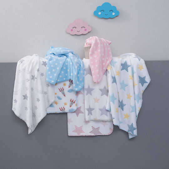 Palamaiki Blanket Nursery Swaddling Blankets Polka dot Fleece Pink 75x100cm