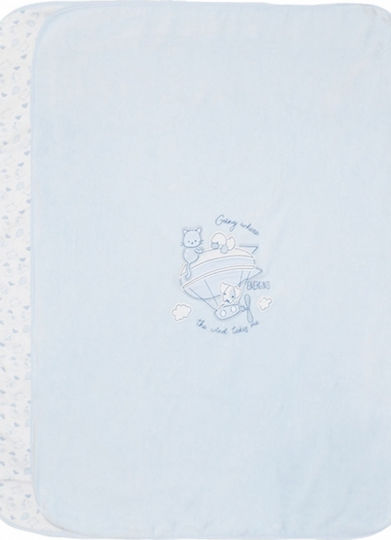 Energiers Blanket Nursery Swaddling Blankets Cotton Light Blue 70x80cm