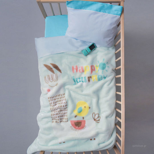 Palamaiki Одеяло Детско легло Bebe Velour BV725 Велур Синьо 110x140см.