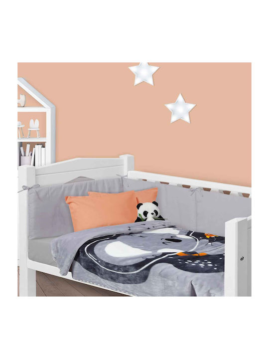 Das Home Blanket Cot Velvet Gray 110x140cm
