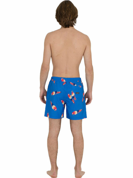 Windansea Volley 17 Men's Swimwear Shorts Blue with Prints