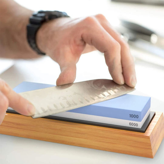 Sharp Pebble Knife Sharpening Stone Double with Density 1000/6000