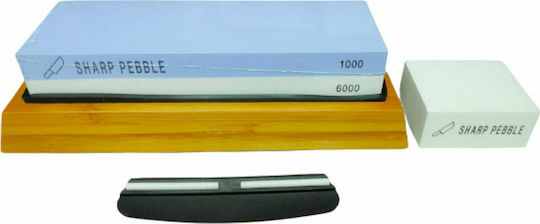 Sharp Pebble Knife Sharpening Stone Double with Density 1000/6000
