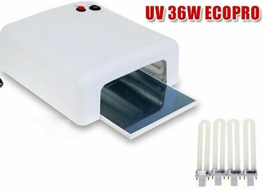 Nailshop Επαγγελματικό Φουρνάκι Νυχιών UV 36W Λευκό