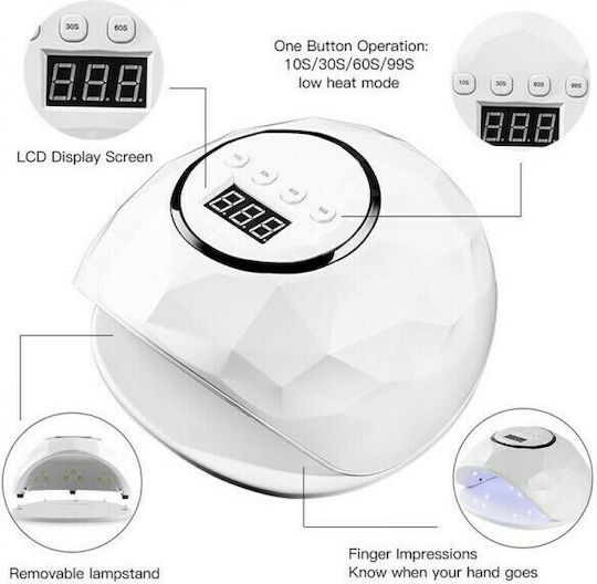 Smart F6 Smart 2.0 Φουρνάκι Νυχιών UV / LED 86W Λευκό