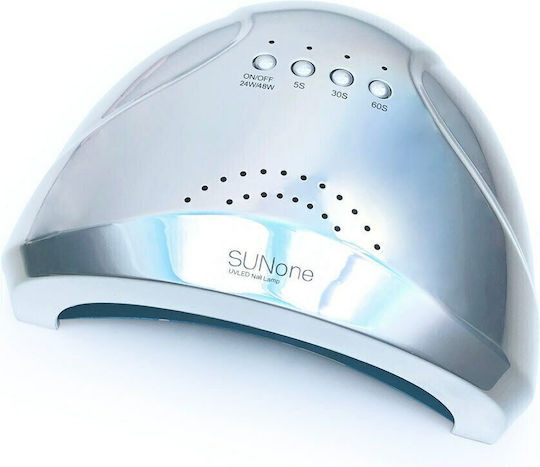 SUN ONE UV Sun One Φουρνάκι Νυχιών UV / LED 48W Ασημί