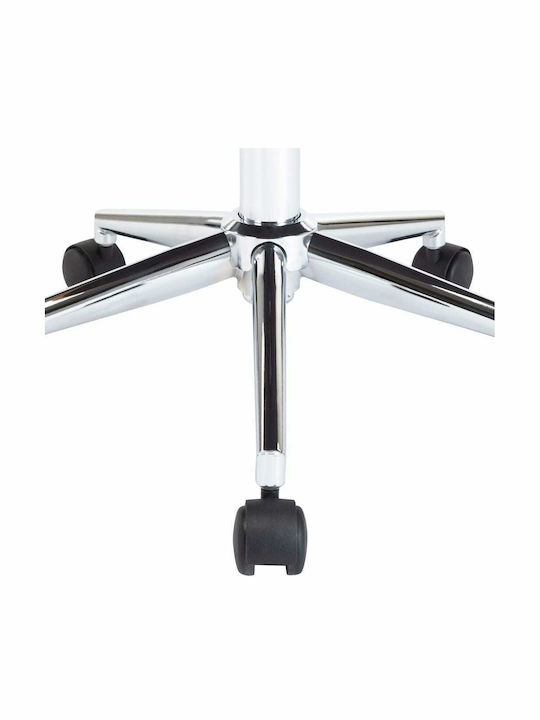 Rotativă Fotoliu Vizitator cu Brațe & Roți Alb 49.5x51.5x94cm 4buc