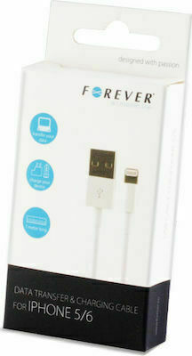 Forever USB-A to Lightning Cable White 1m