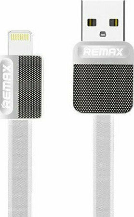 Remax Platinum RC-044i Flat USB-A la Cablu Lightning Alb 1m