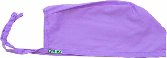 Alezi Unisex Purple Surgical Cap Cotton and Polyester