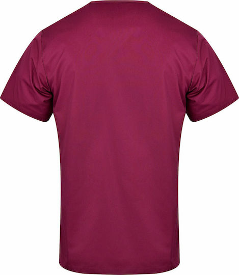 B-Well Colombo Unisex Σετ Ιατρικό Παντελόνι και Μπλούζα Μπορντό από Βαμβάκι και Πολυεστέρα