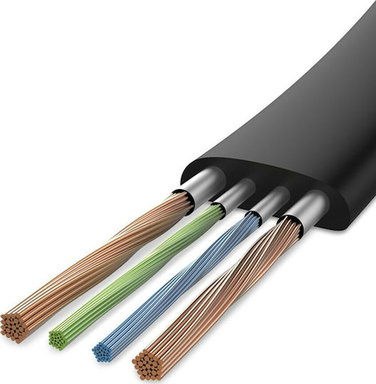Baseus Nimble Flat USB to Lightning Cable Μαύρο 0.23m (CALMBJ-B01)